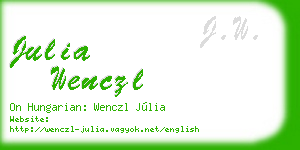 julia wenczl business card